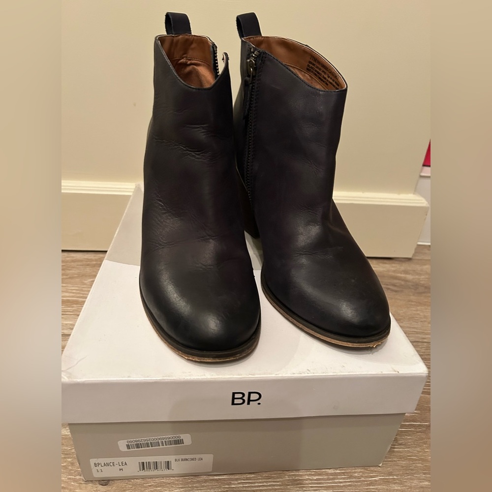 BP Sleek Black Ankle Booties